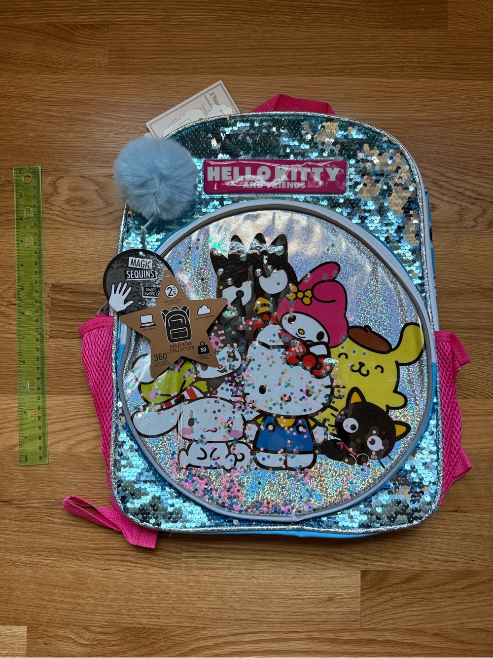 Hello Kitty and friends  color changing Sequin Backpack NWT